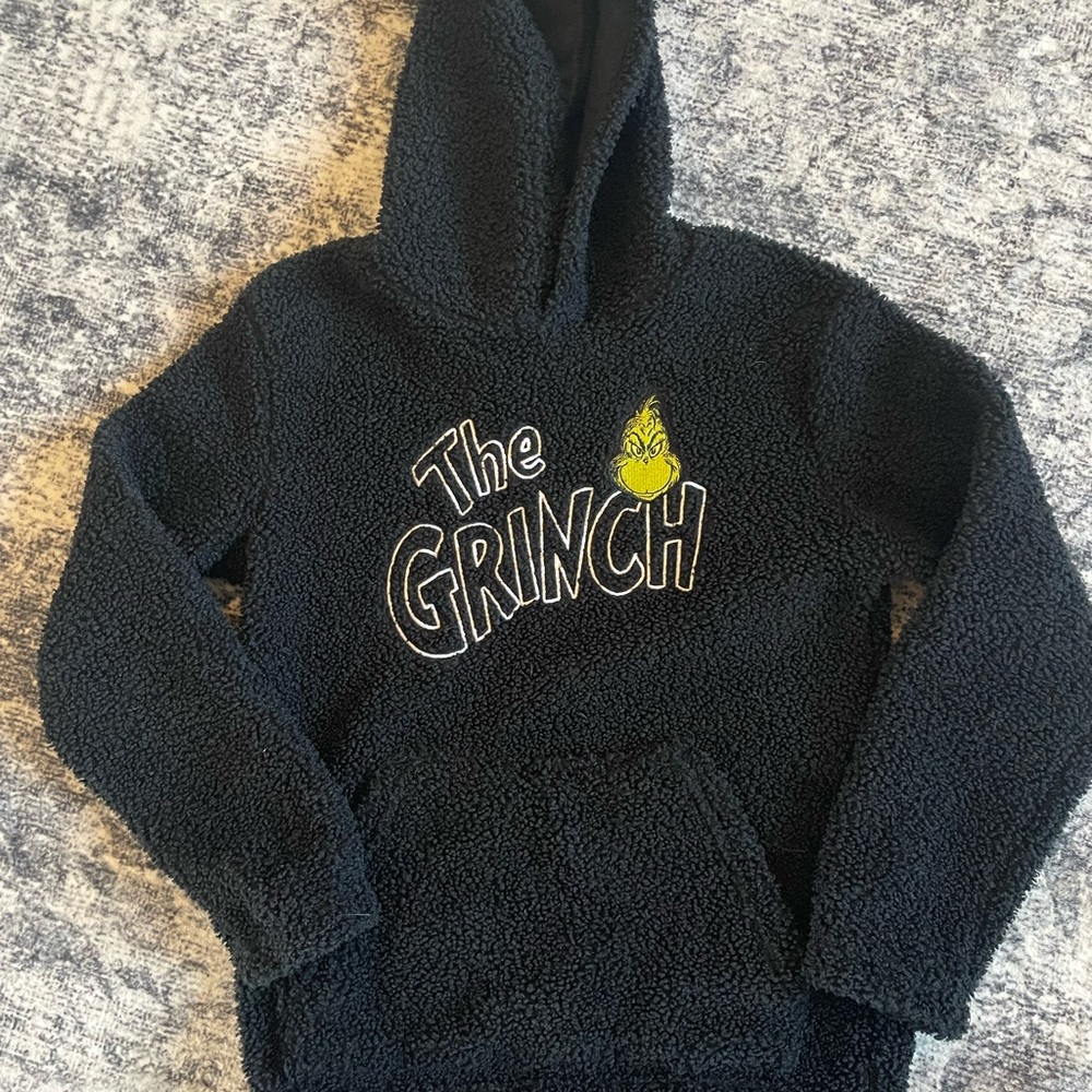 Kids Black Grinch Fleece Hoodie